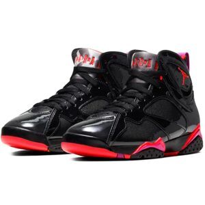 Size 7 - Air Jordan 7 Retro Black Gloss Women's Girls Shoes Basketball Nike